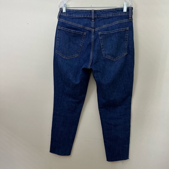 Old Navy sz 10 jeans straight leg with a raw hemline. Med navy - Picture 10 of 13